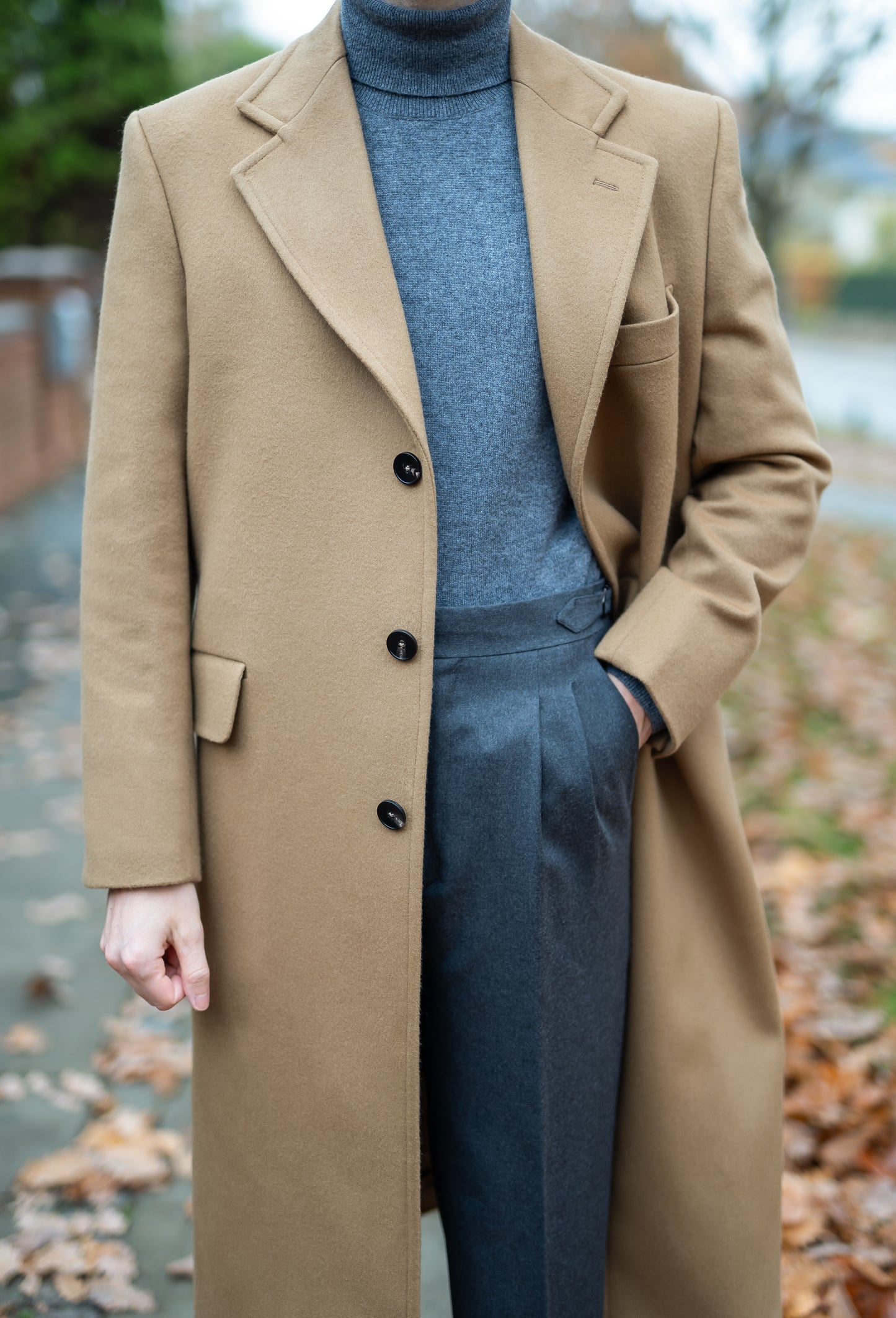 Long Wool & Cashmere Camel Lorenzo Coat