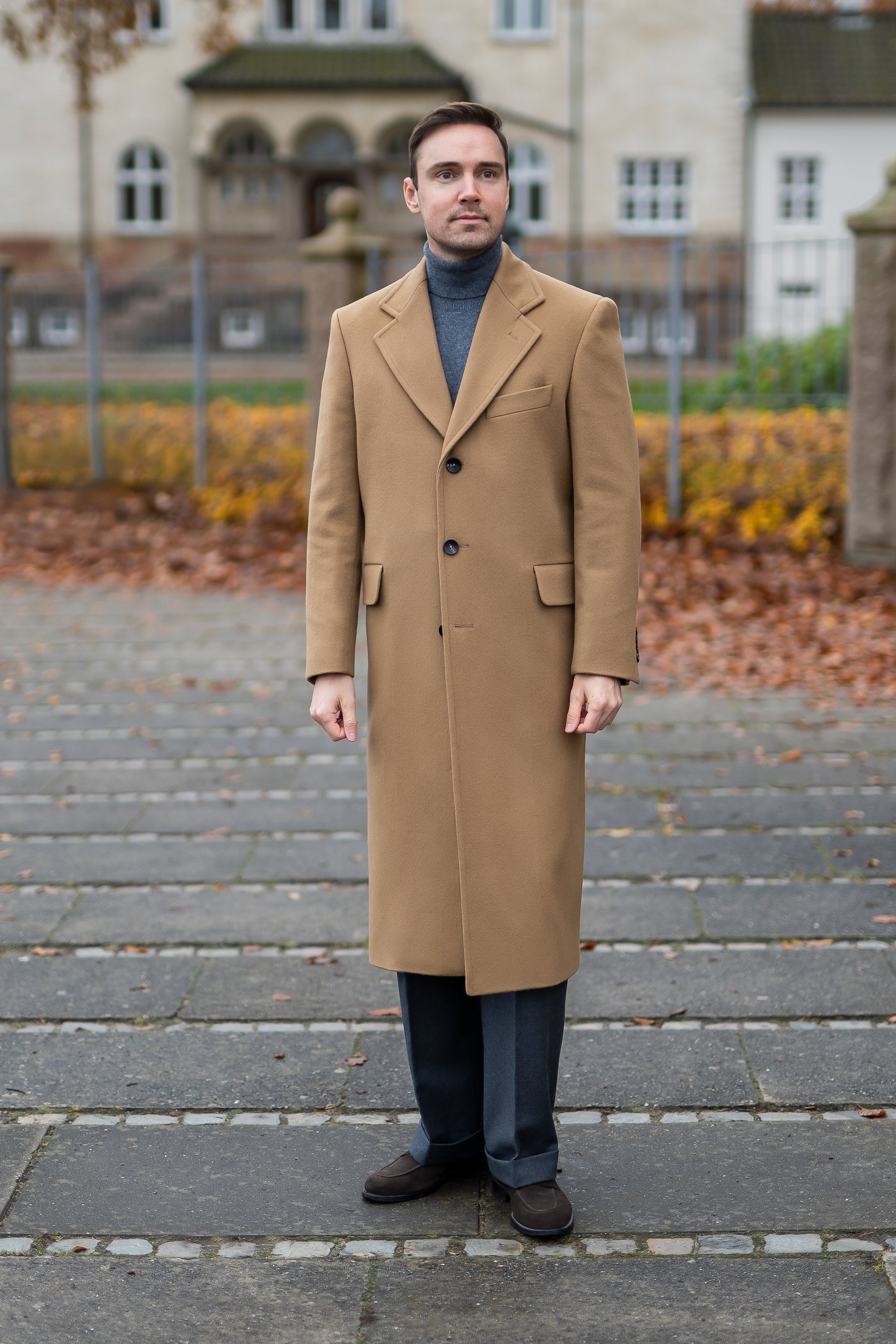 Long Wool & Cashmere Camel Lorenzo Coat