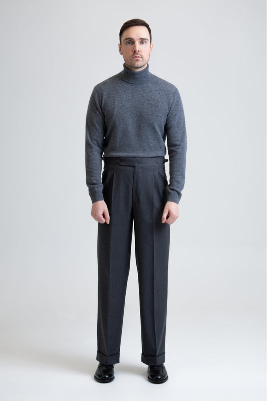 Dark Grey Wool Trousers Sample