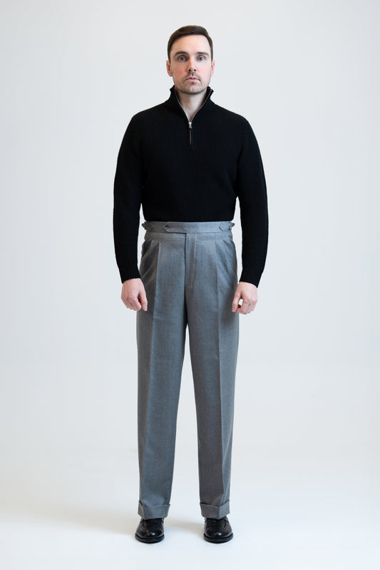 Light Grey Wool Trousers Sample