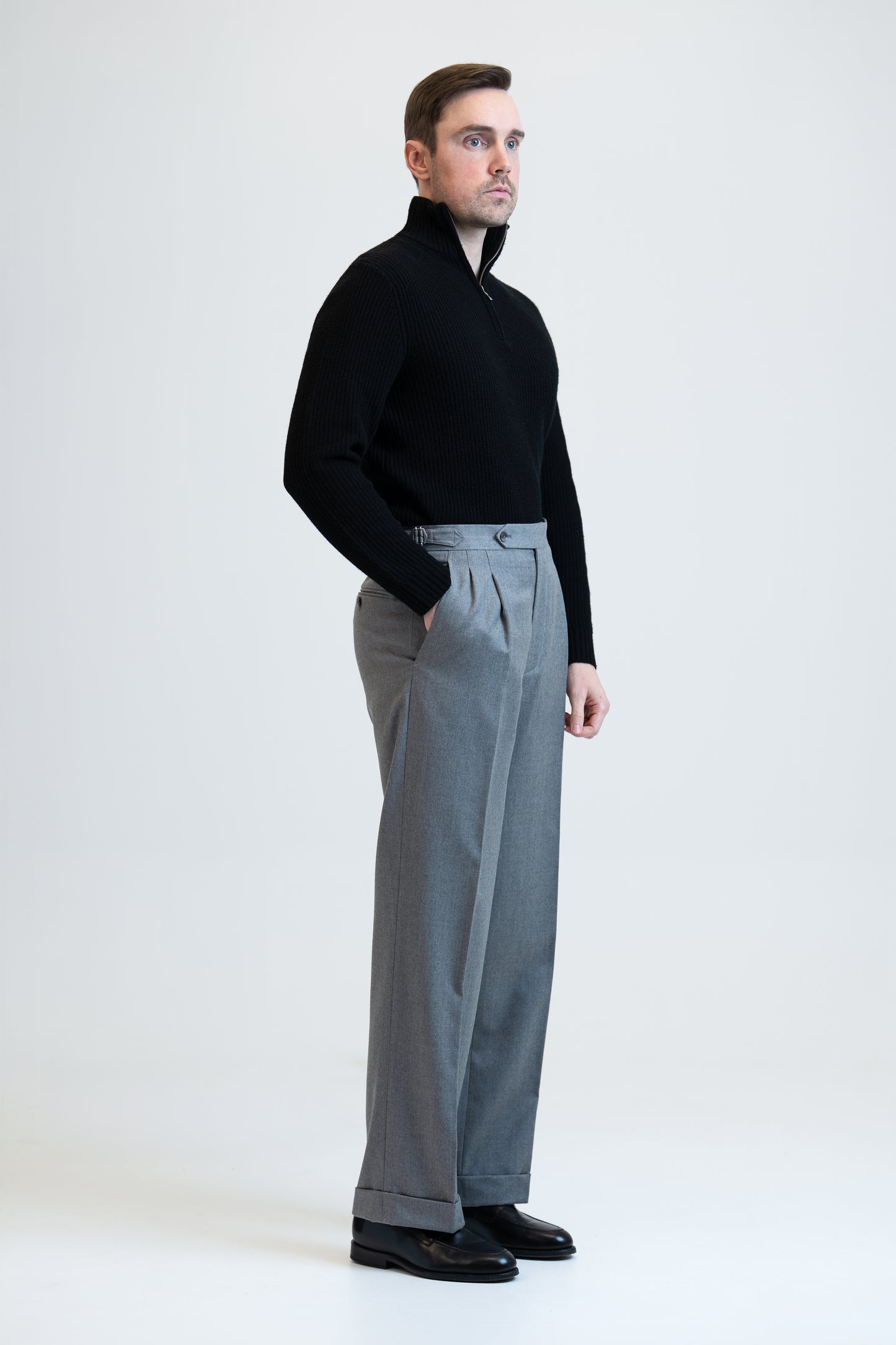 Light Grey Wool Trousers Sample