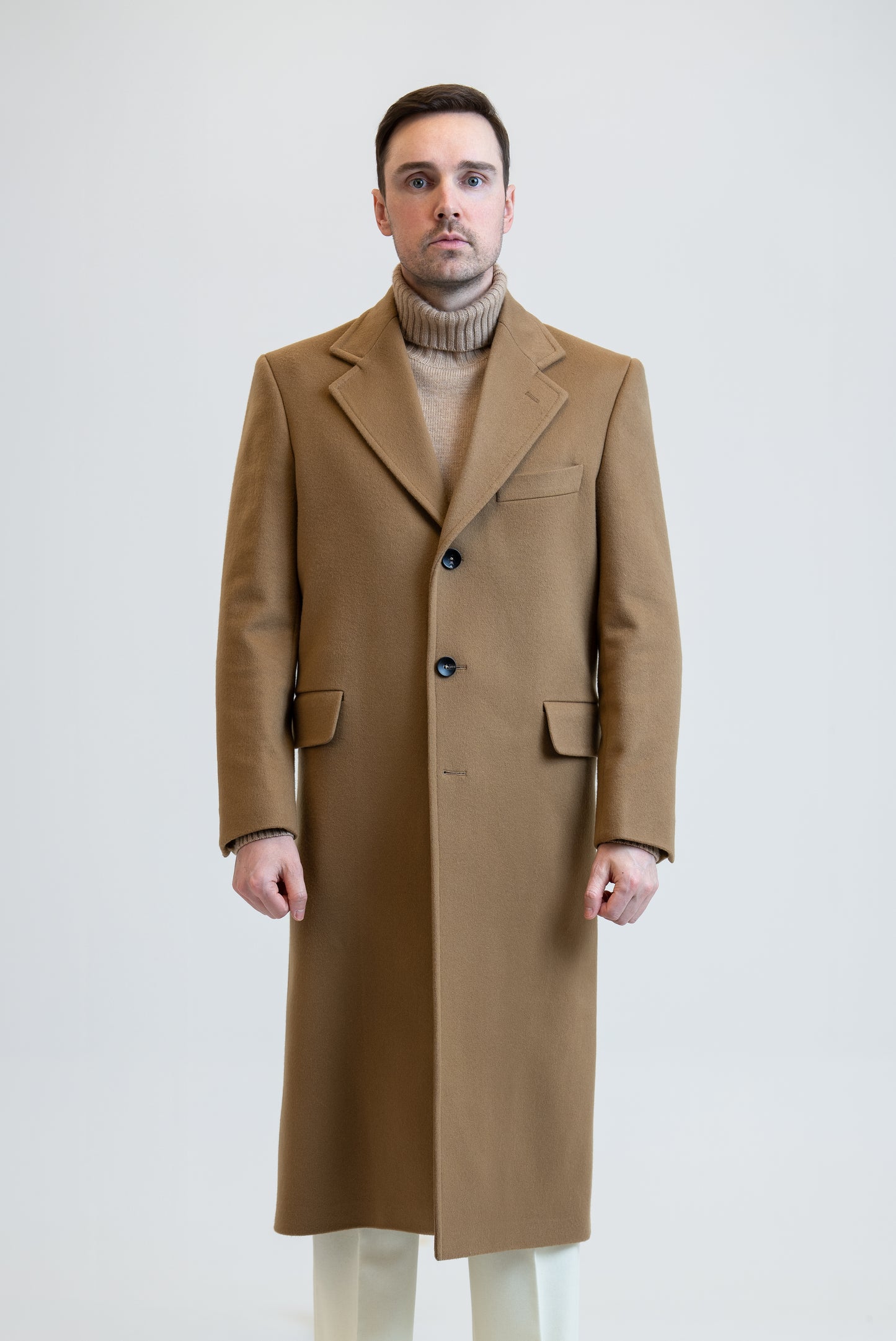 Long Wool & Cashmere Camel Lorenzo Coat