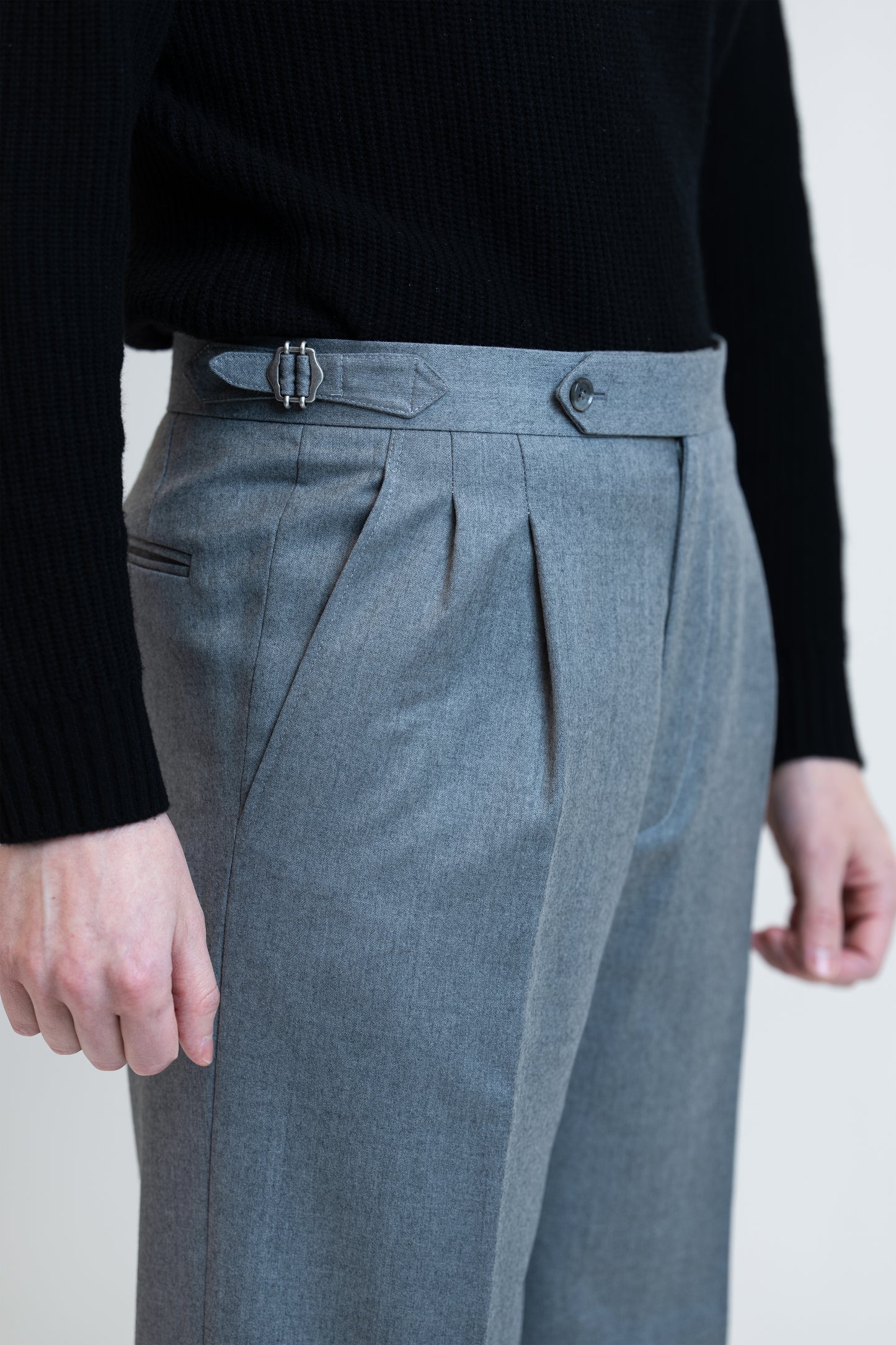 Light Grey Wool Trousers Sample