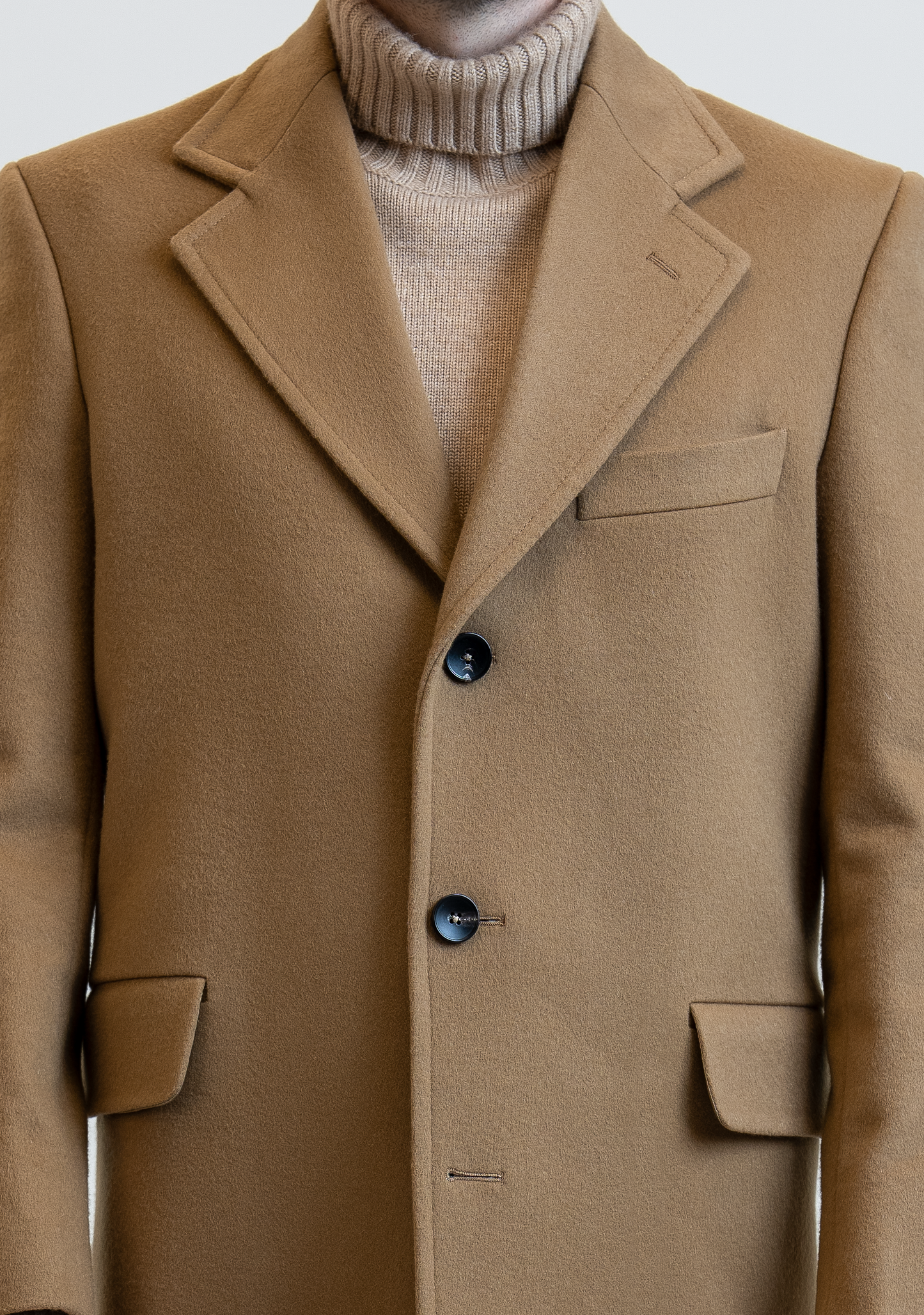 Long Wool & Cashmere Camel Lorenzo Coat