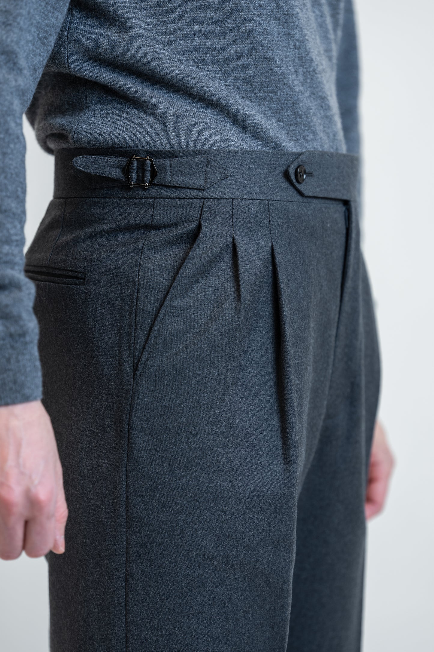 Dark Grey Wool Trousers Sample
