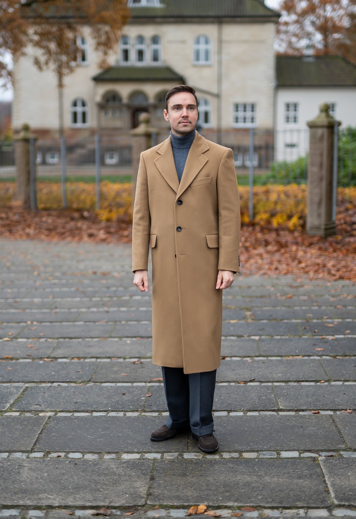 Long Wool & Cashmere Camel Lorenzo Coat