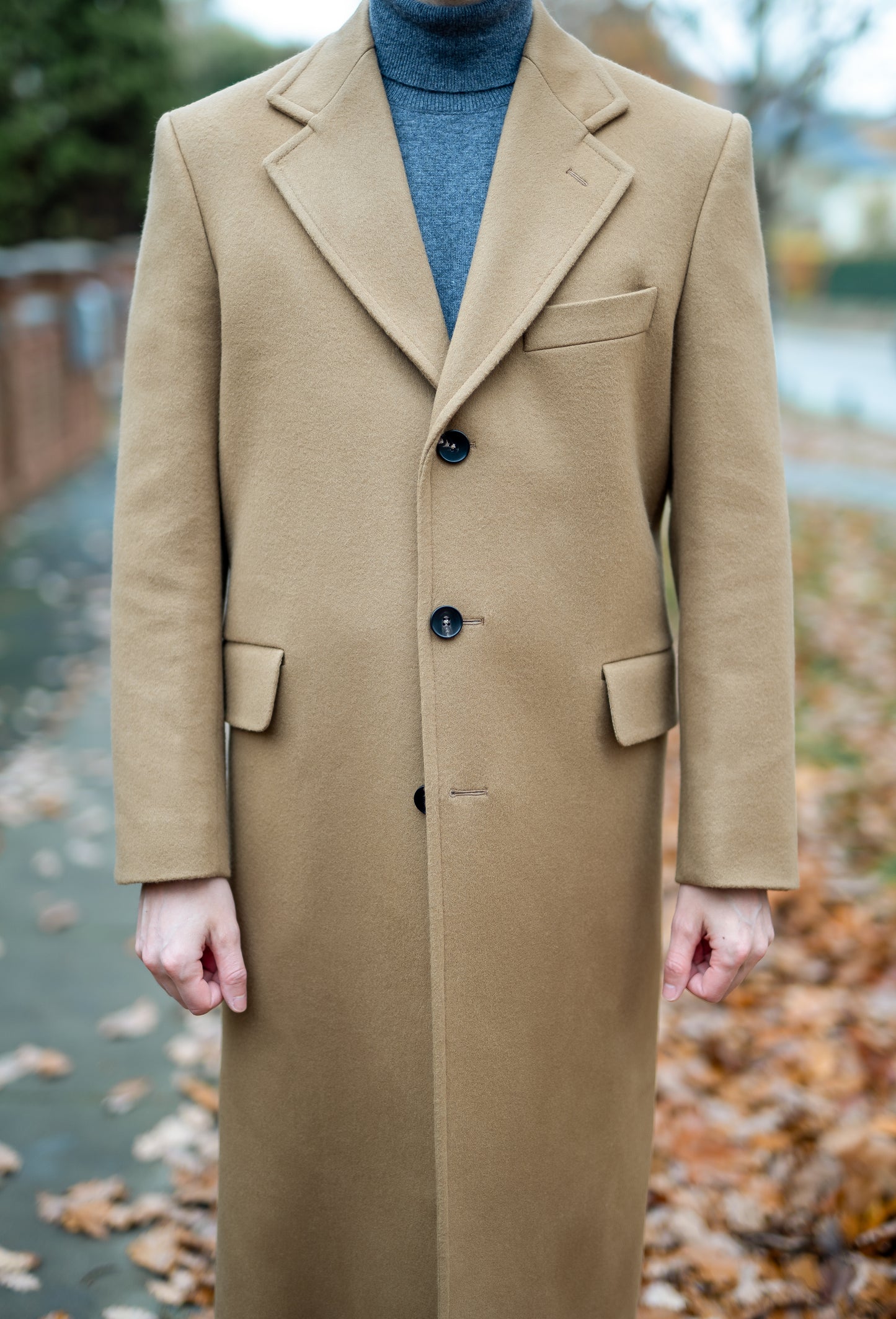 Long Wool & Cashmere Camel Lorenzo Coat