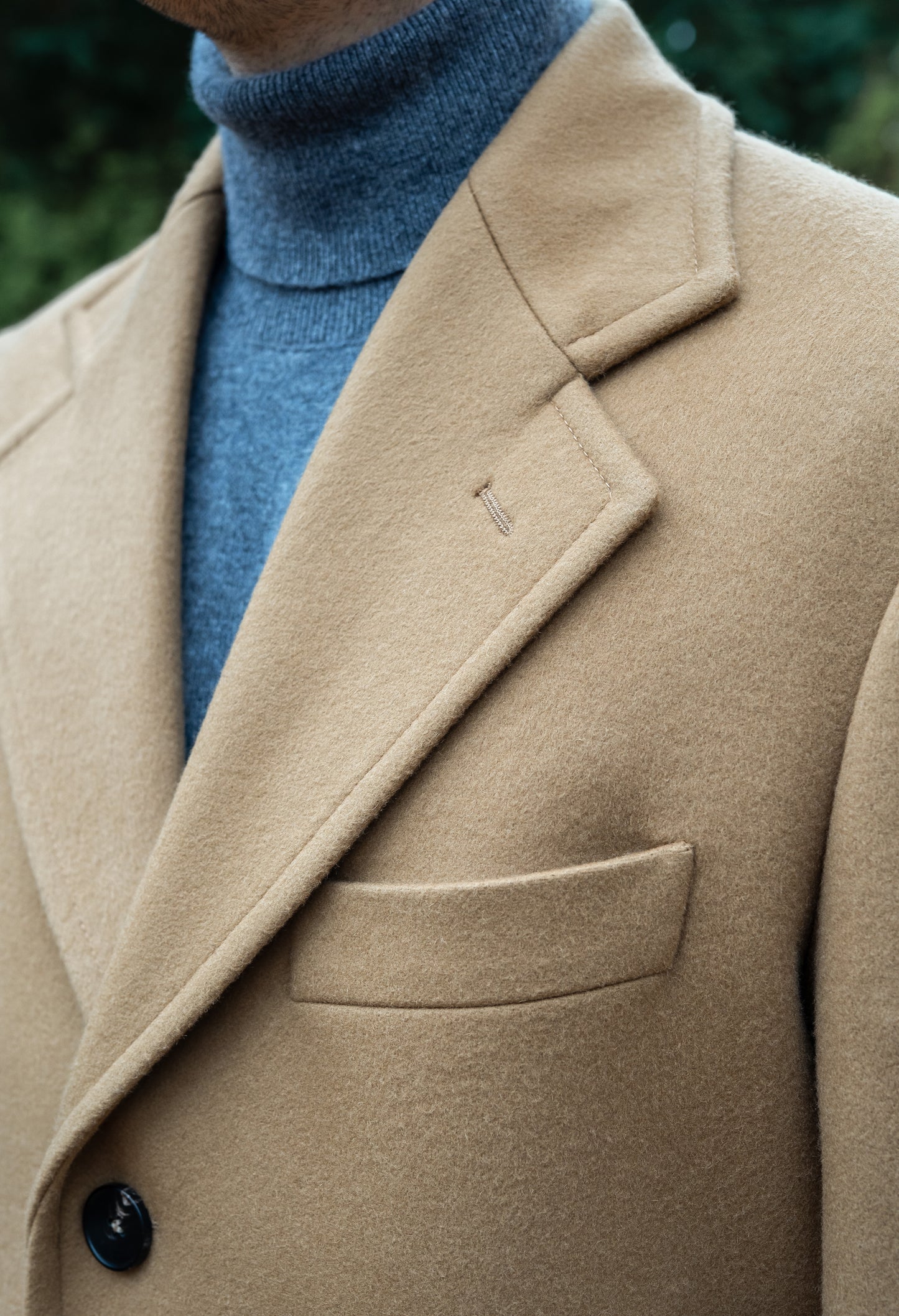 Long Wool & Cashmere Camel Lorenzo Coat