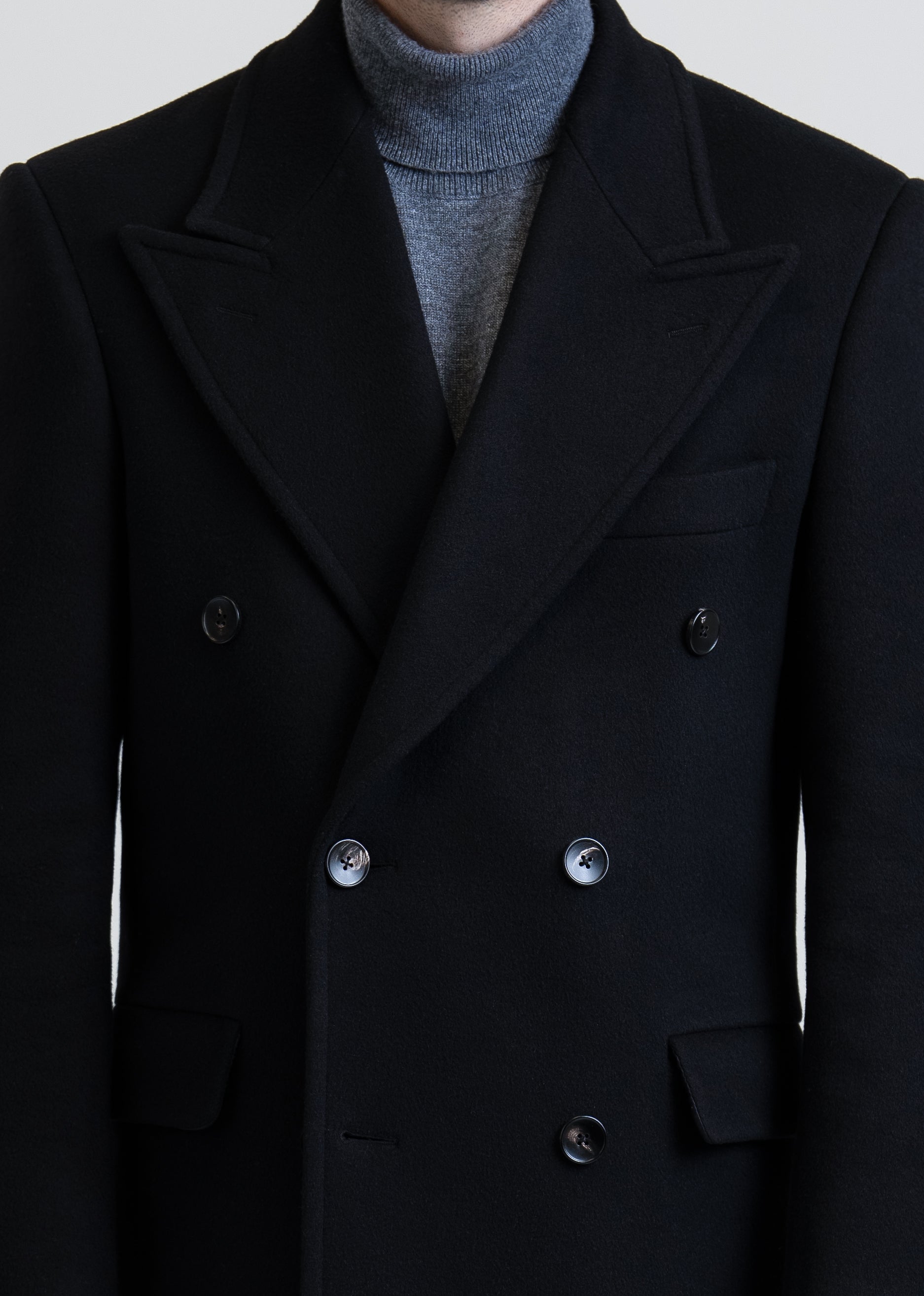 Long Wool & Cashmere Black Leonardo Coat – Edward Copenhagen