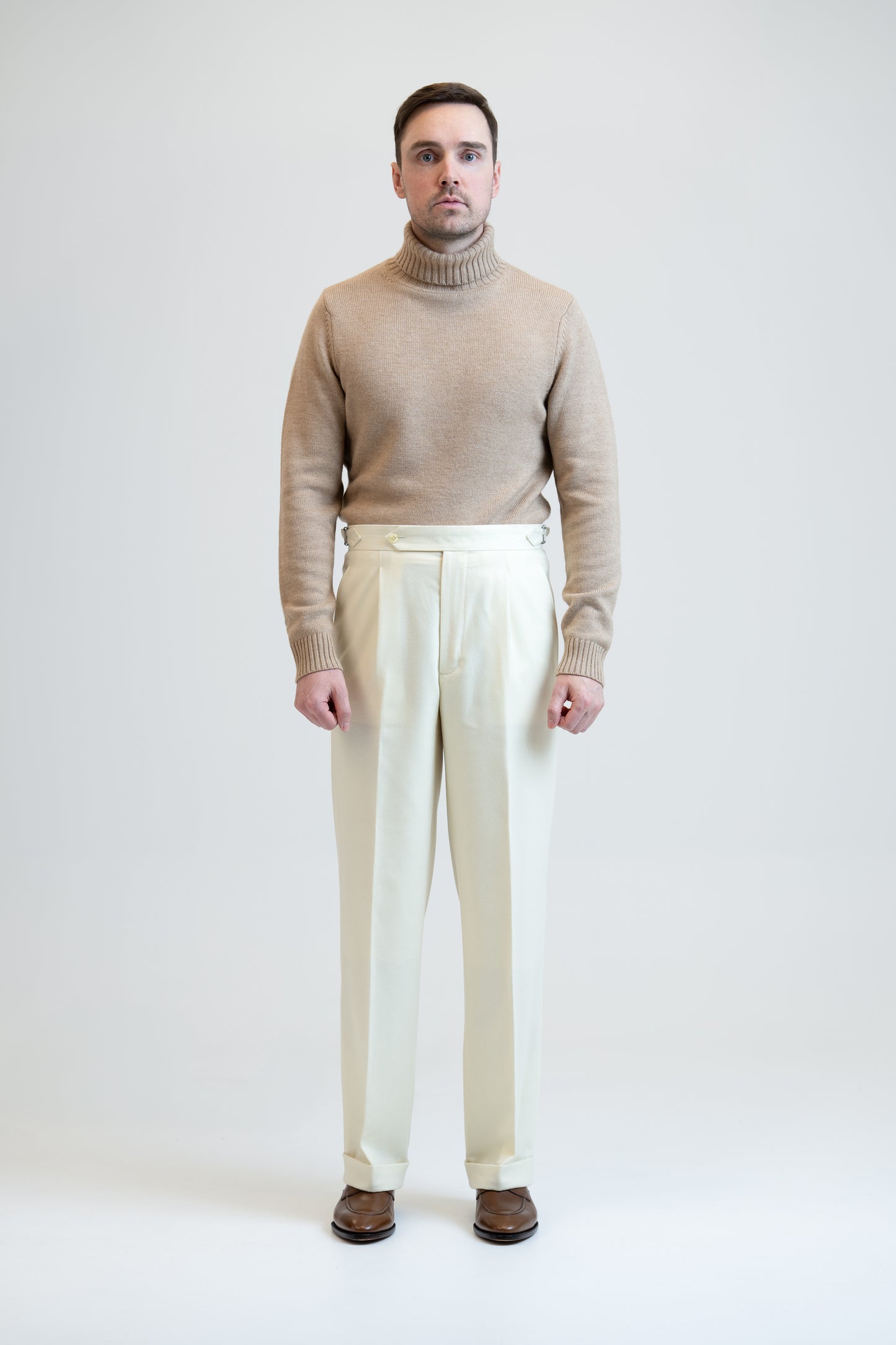 Cream Wool Trousers Sample
